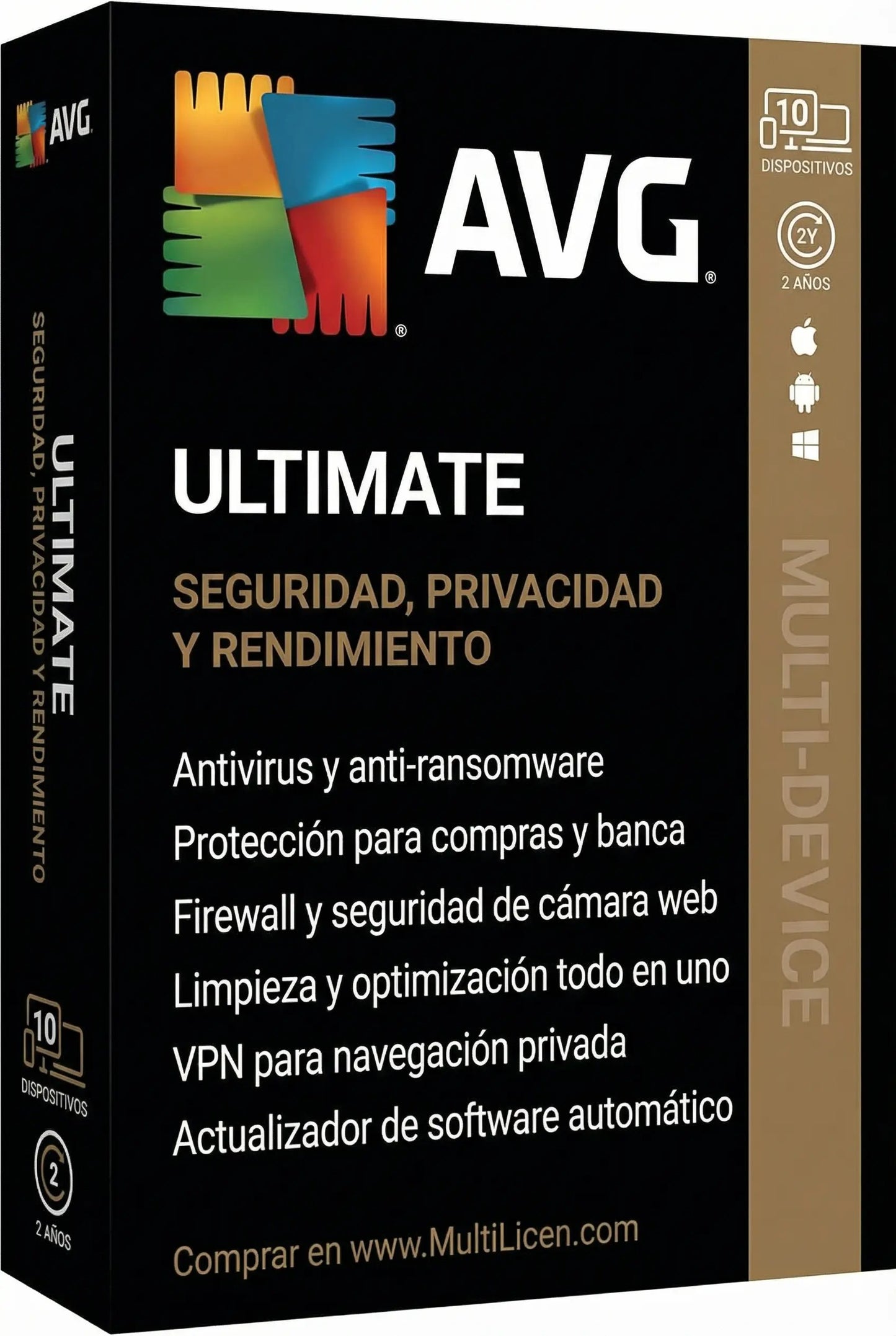 AVG Ultimate 2026 – Antivirus, VPN y TuneUp para 10 PC