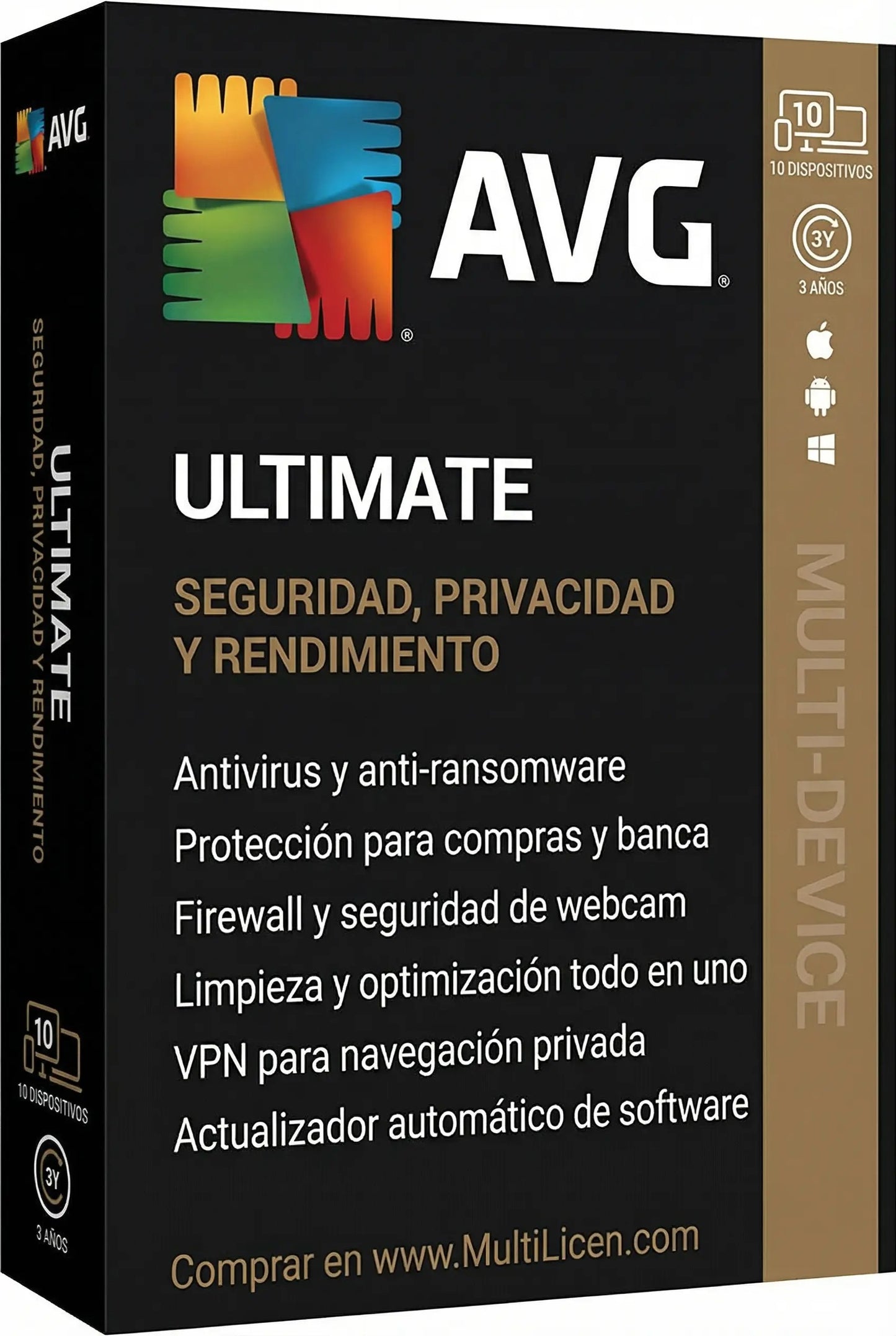 Comprar AVG Ultimate 2026 Original – 10 Dispositivos, 3 Años