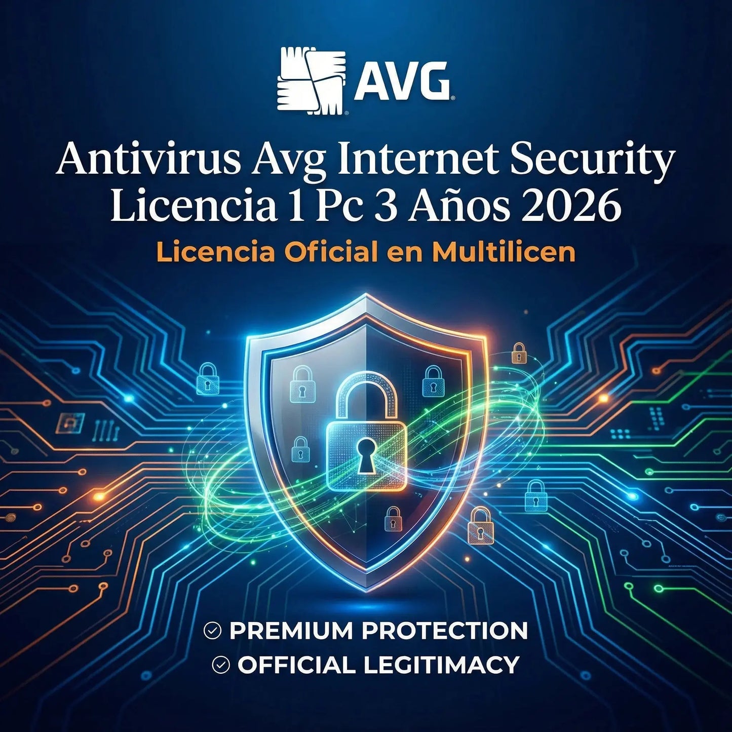 AVG Internet Security 2026 Antivirus Premium 1 PC 3 Años