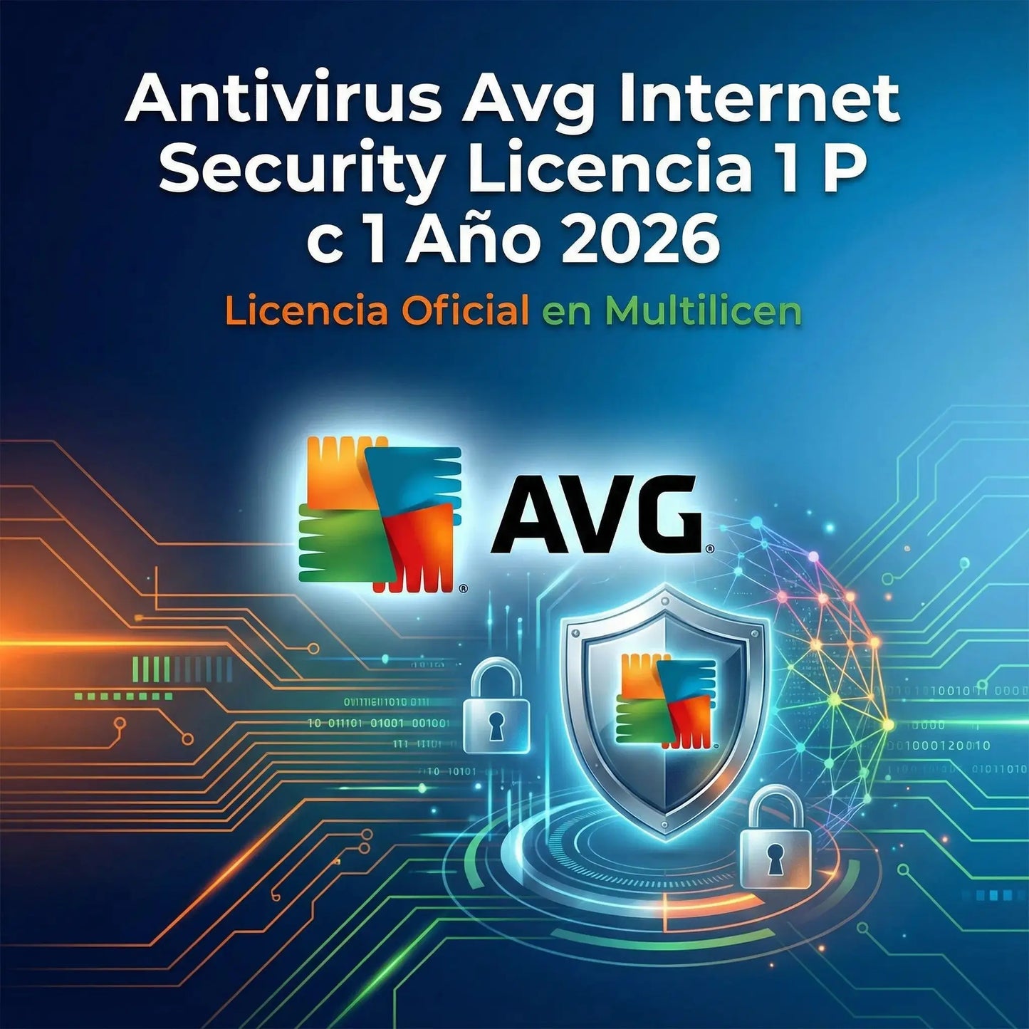 AVG Internet Security 2026 Antivirus Premium 1 Dispositivos 1 Año – Multilicen