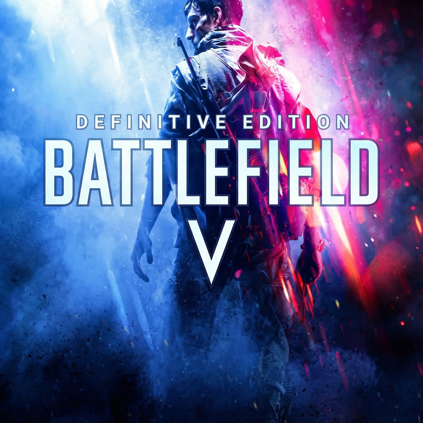 Imagen mostrando armas avanzadas y estrategia militar en Battlefield V Definitive Edition EA App.