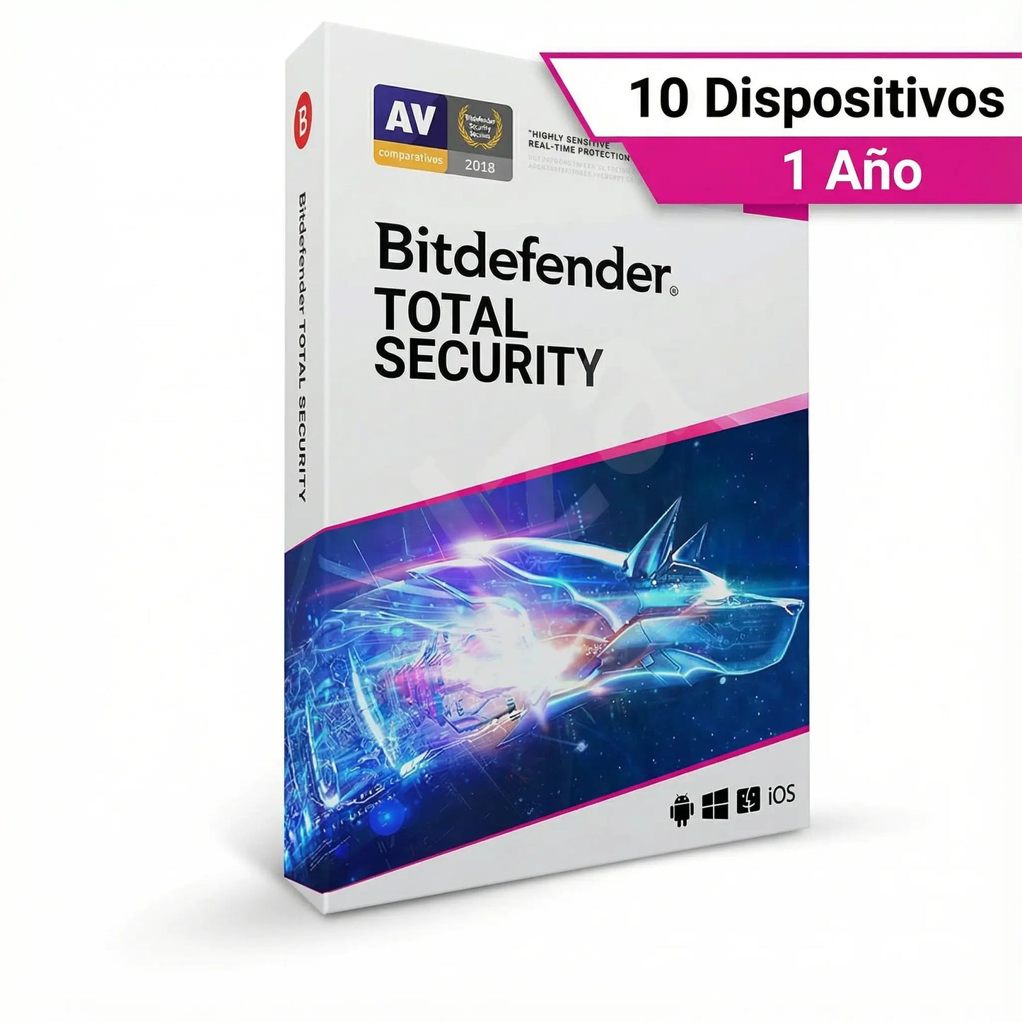 Bitdefender Total Security (10 Dispositivos, 1 Año) | Protección PC, Android, Mac e iOS