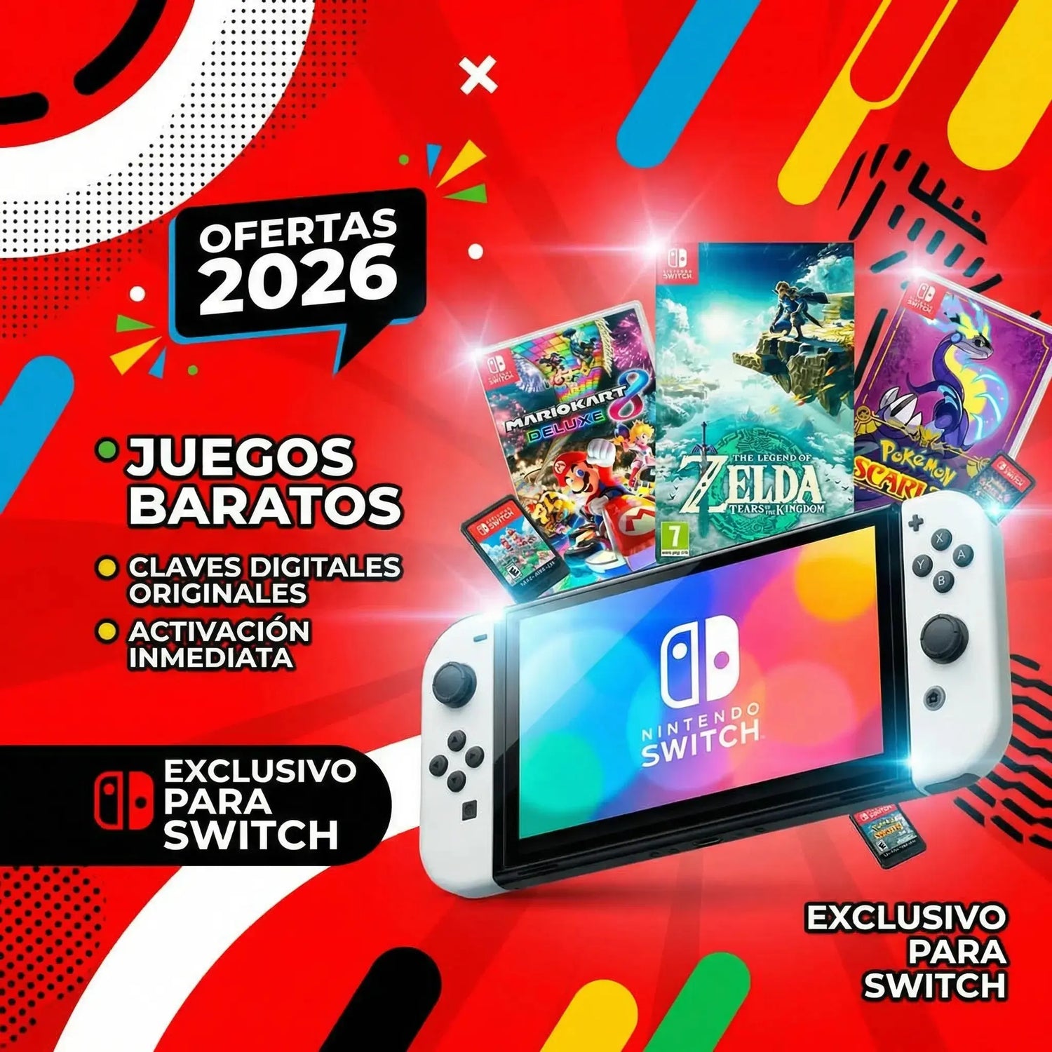 Mejores juegos Nintendo Switch 2026 con ofertas exclusivas y entrega rápida