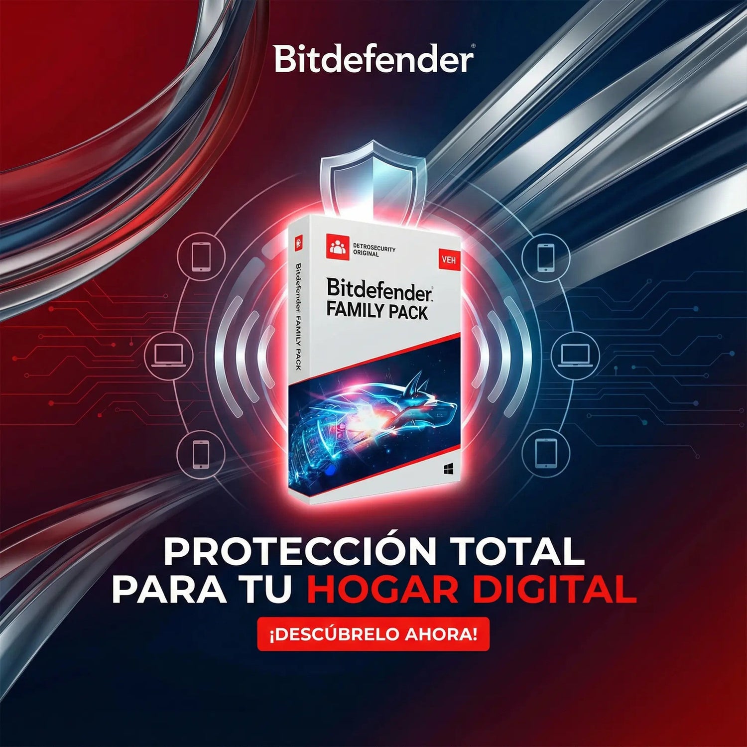 Bitdefender Family Pack Original – Protección Total para tu Hogar Digital