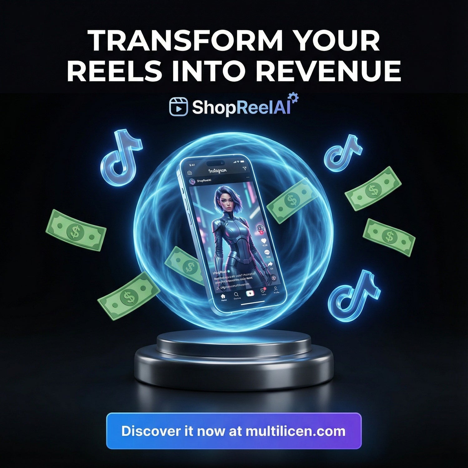 ShopReelAI Profesional: Licencia Ilimitada, Agencia de Afiliados y Tráfico AI