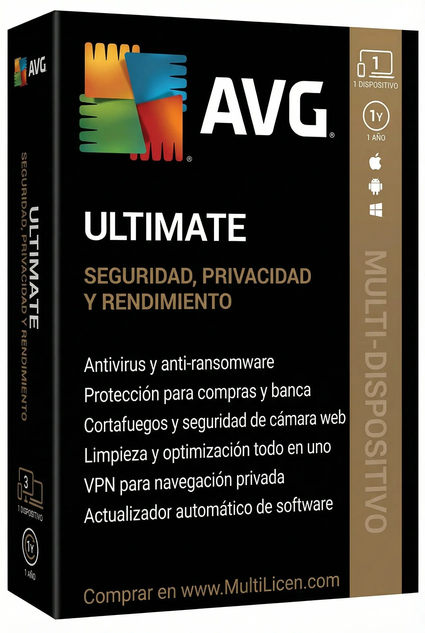 AVG Ultimate 2025 – Antivirus, VPN y TuneUp para 1 PC