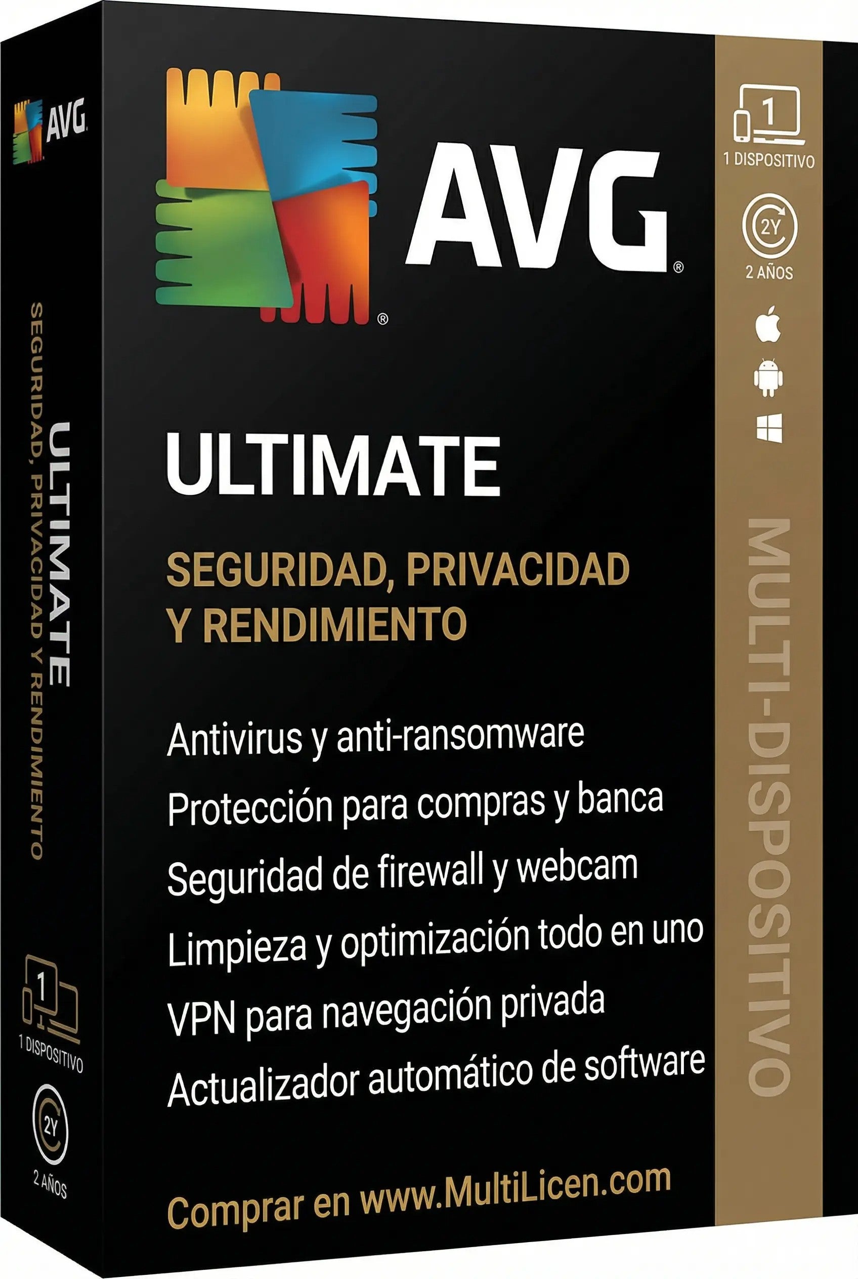 AVG Ultimate 2026 – Antivirus, VPN y TuneUp para 1 PC