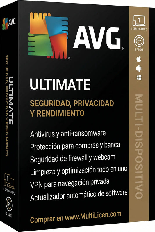 AVG Ultimate 2026 – Antivirus, VPN y TuneUp para 1 PC