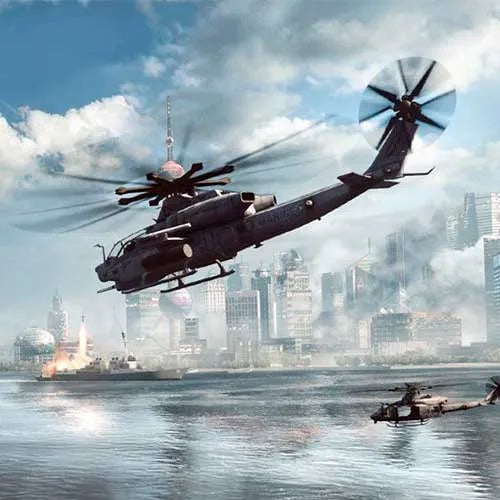 Escena del modo multijugador de Battlefield 4 Premium en EA App con soldados en combate táctico.