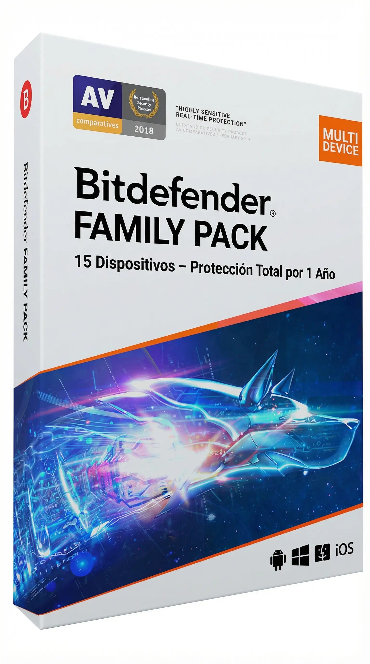Bitdefender Family Pack 1 Año – Seguridad Premium para 15 Dispositivos