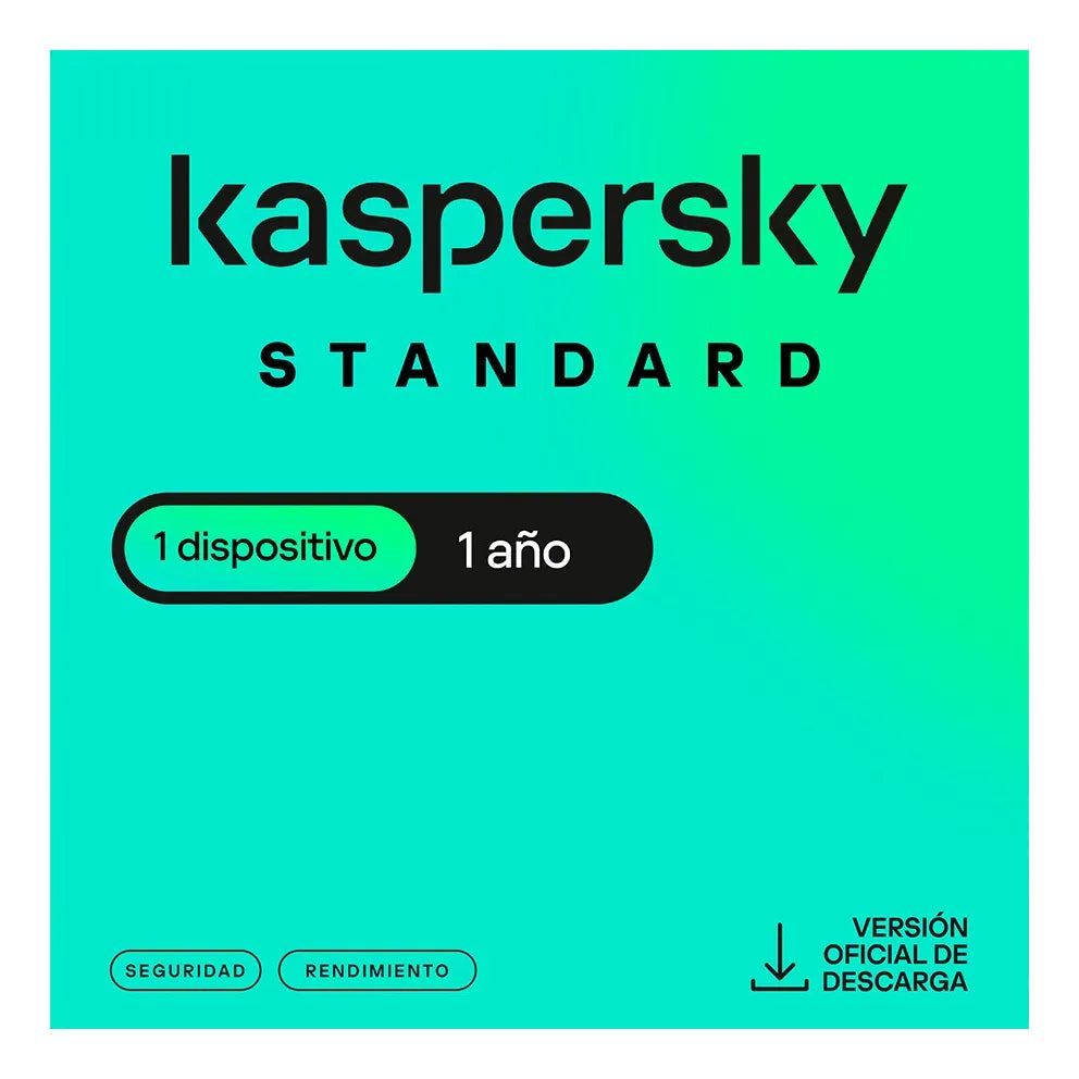 Protección móvil contra virus y malware con Kaspersky Standard 1 año