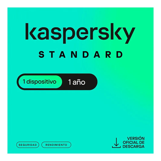 Protección móvil contra virus y malware con Kaspersky Standard 1 año