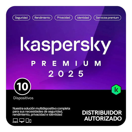 Kaspersky Premium Antivirus 1 Año para 5 PCs activación inmediata