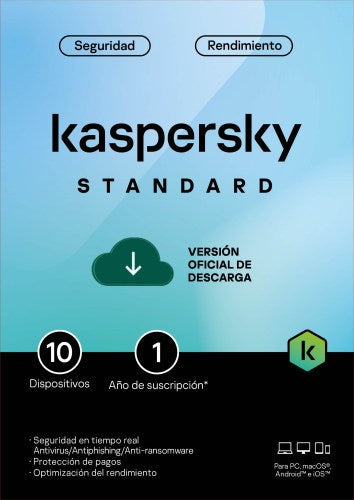 Kaspersky Standard Antivirus  10 Dispositivos 1 Año Kaspersky