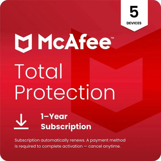 antivirus McAfee 5 dispositivos