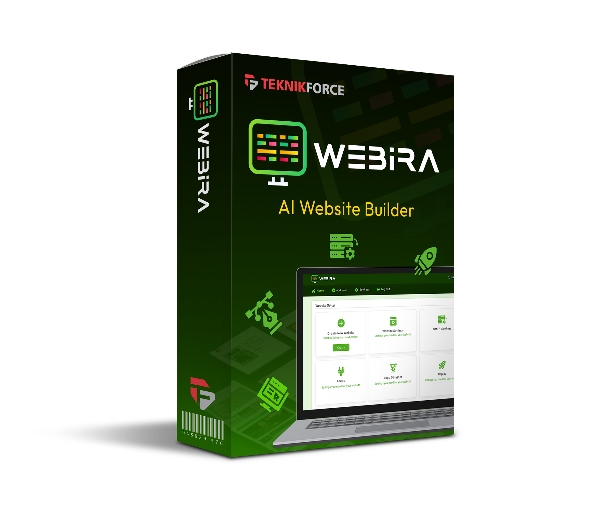 Webira AI interface creating instant SEO website in minutes