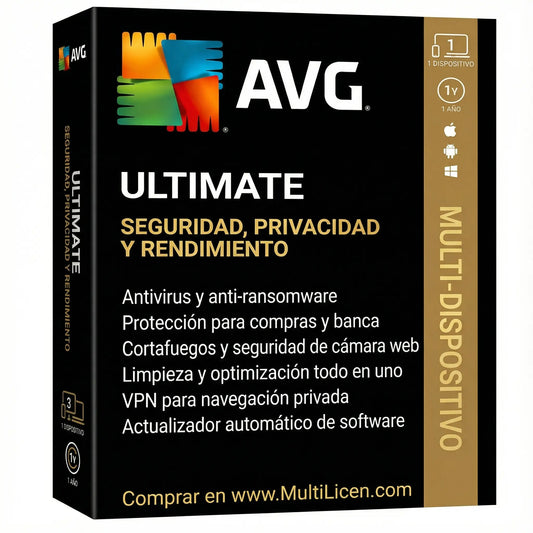 Suite completa AVG Ultimate 2026 Original antivirus y optimización