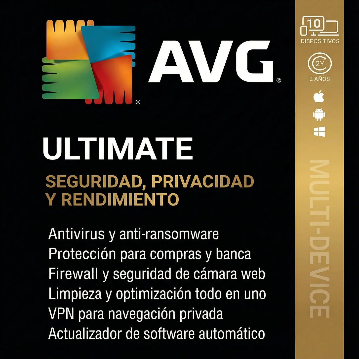 AVG Ultimate 2026 Original con protección total para PC y dispositivos