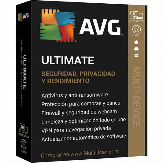 Protección avanzada con AVG Ultimate 2026 Original contra amenazas online