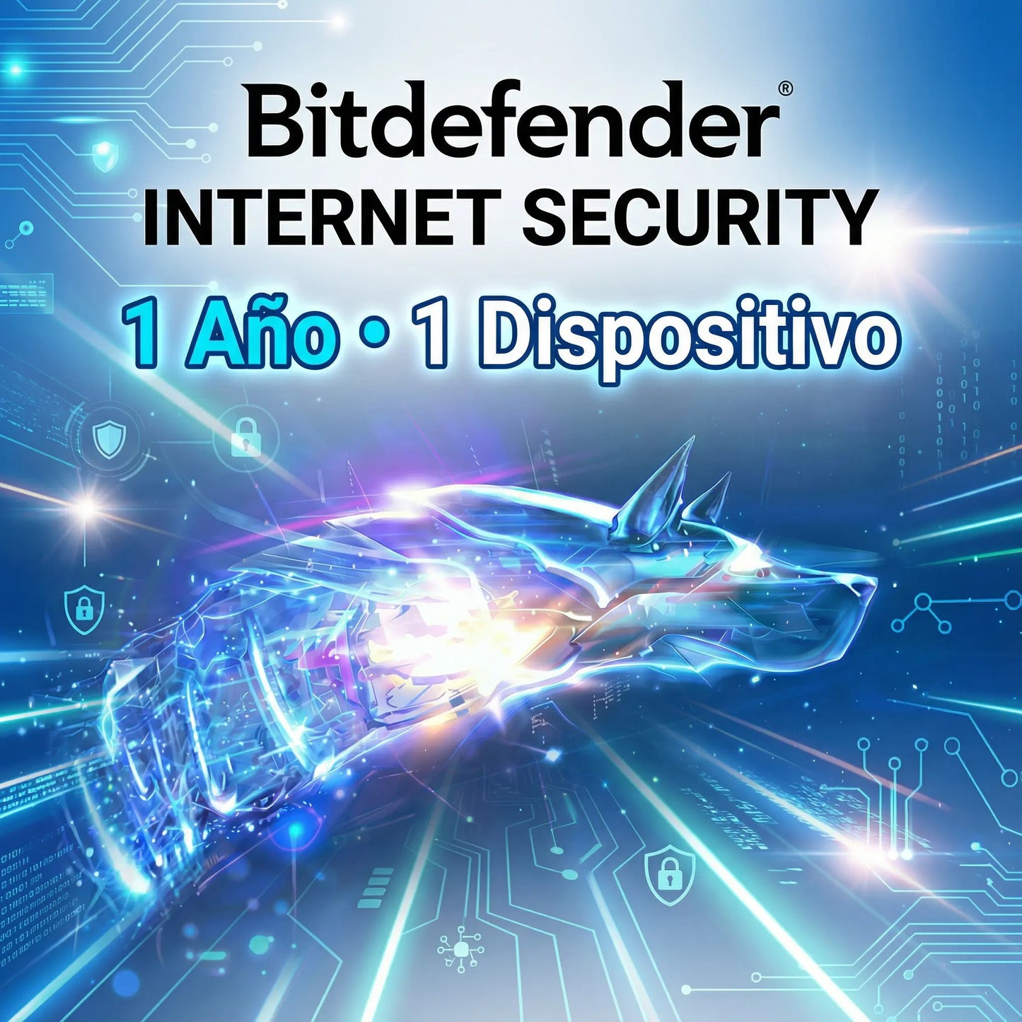 Alt: Antivirus Bitdefender Internet Security para Windows con seguridad completa