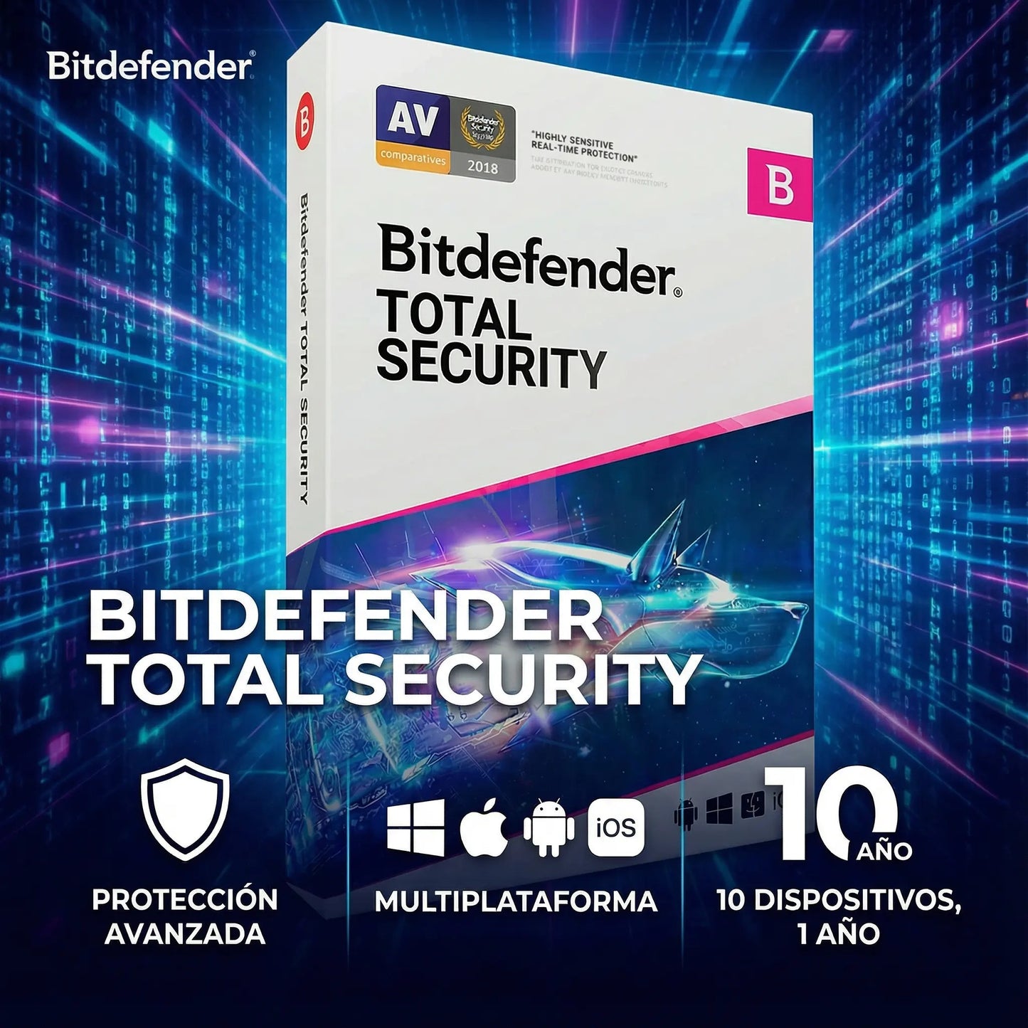 Licencia original Bitdefender Total Security para protección confiable
