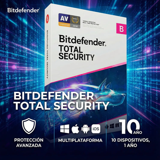 Licencia original Bitdefender Total Security para protección confiable
