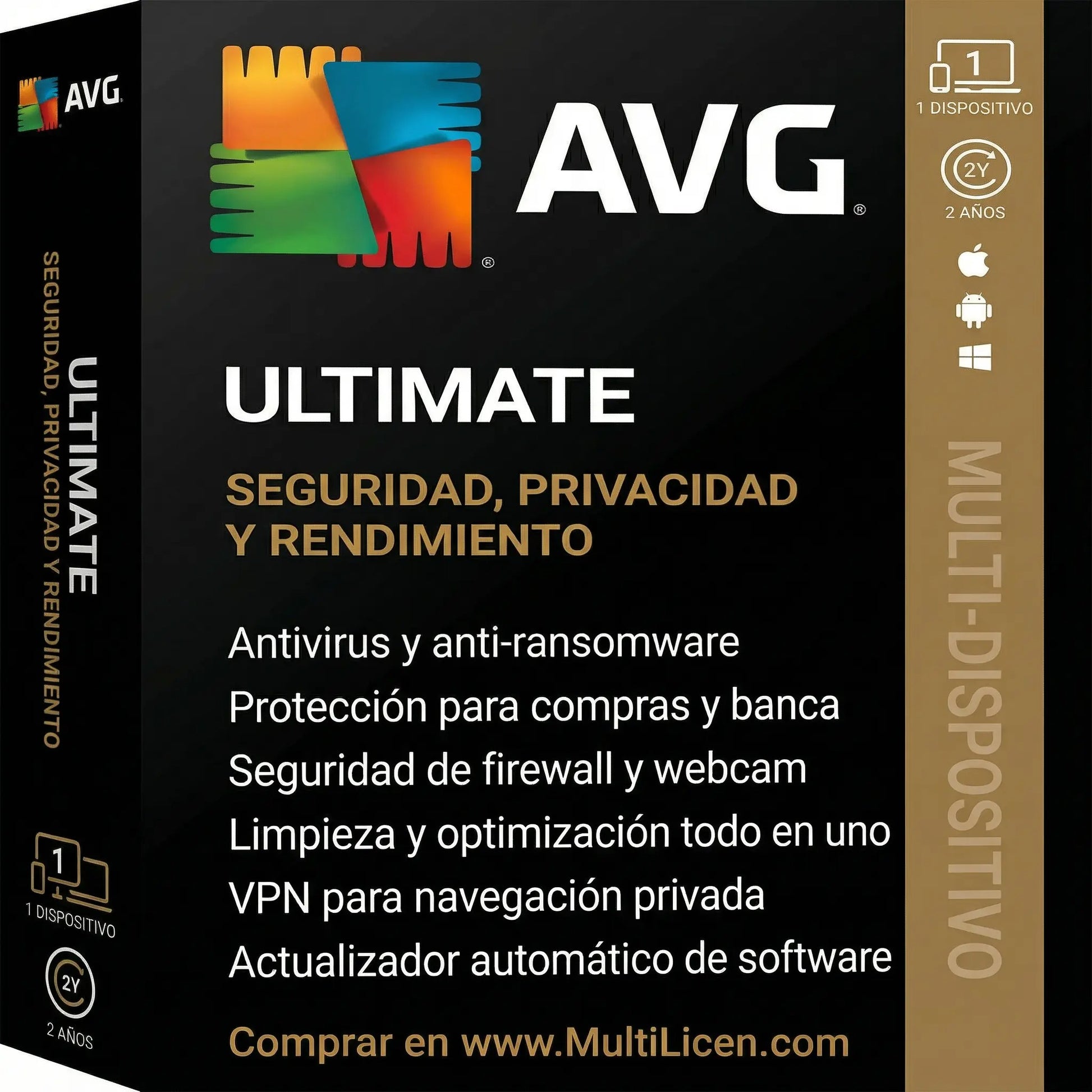 Comprar AVG Ultimate 2026 licencia oficial original para Windows
