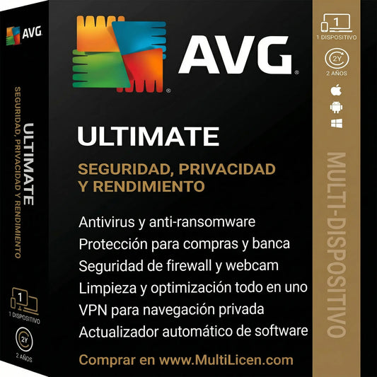 Comprar AVG Ultimate 2026 licencia oficial original para Windows
