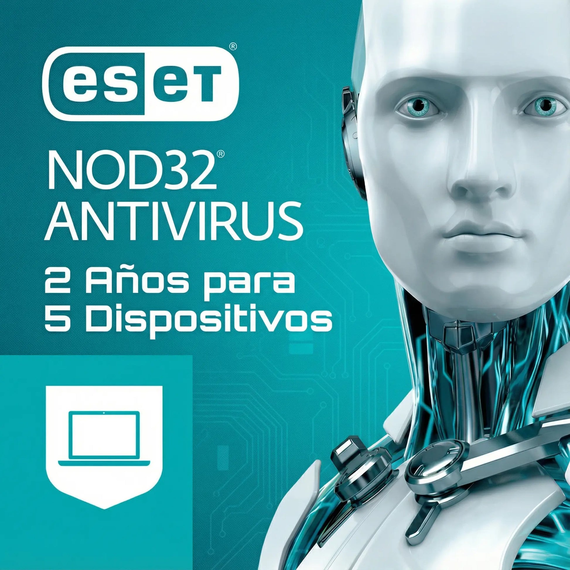 ESET NOD32 Antivirus 2 Años para 5 Dispositivos – Protección avanzada contra virus y malware