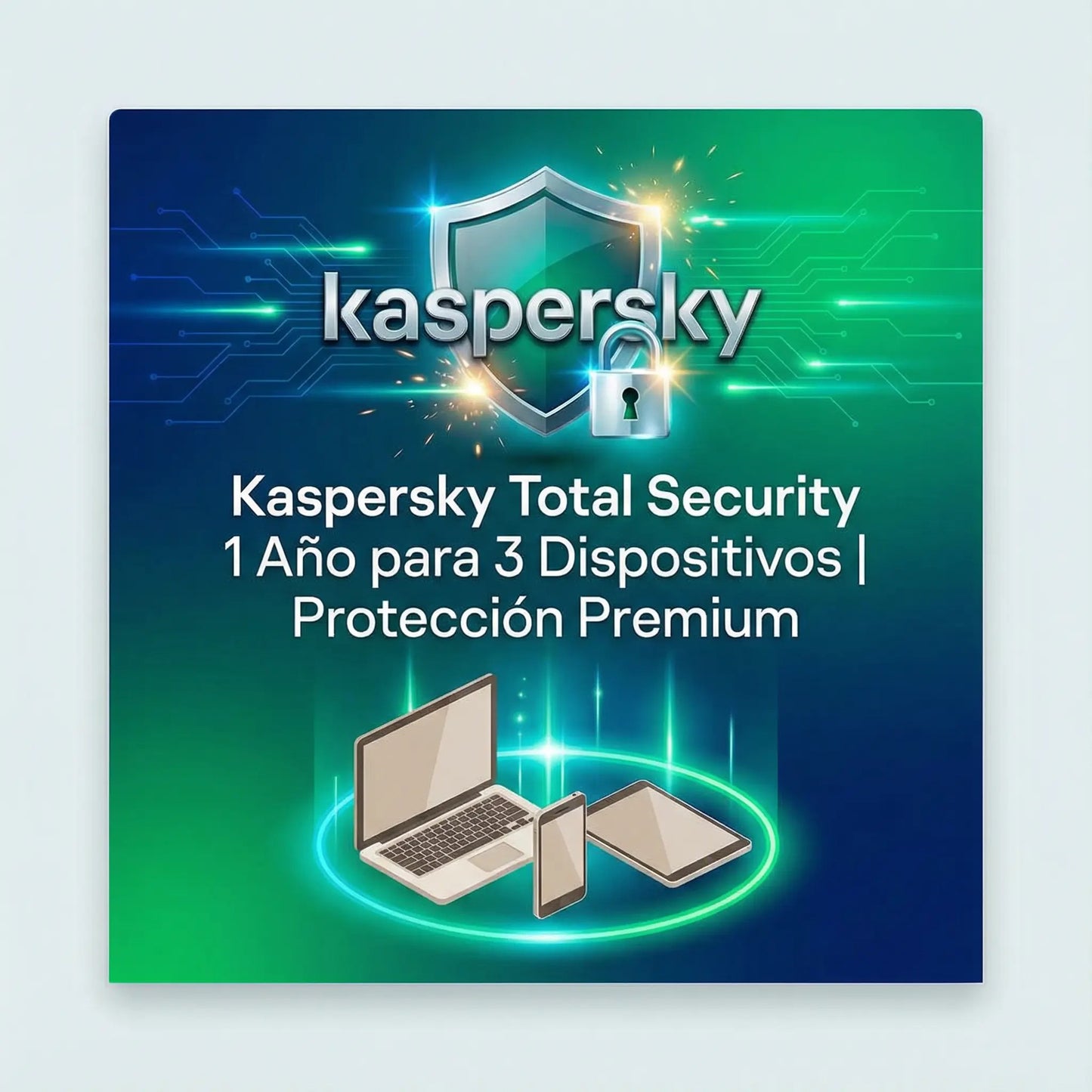 Kaspersky Total Security licencia original 1 año para 3 dispositivos con protección completa