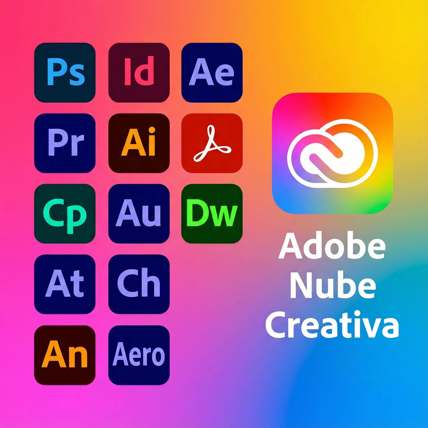 Licencia Adobe Creative Cloud 1 mes para PC – Diseño gráfico, edición de video y fotografía