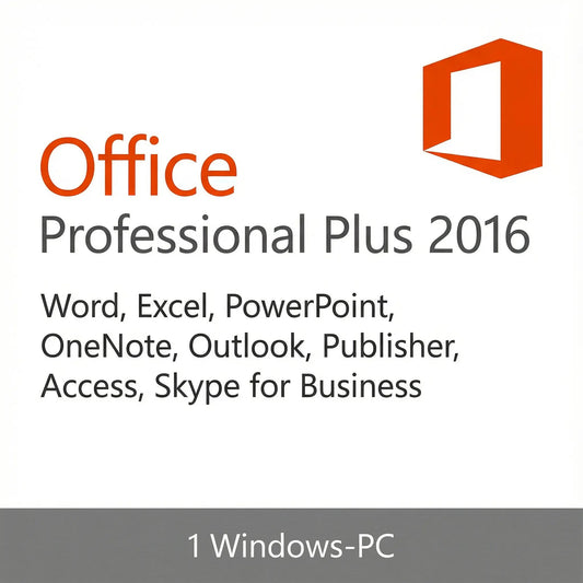 Licencia digital Microsoft Office 2016 para PC – Herramientas de oficina avanzadas