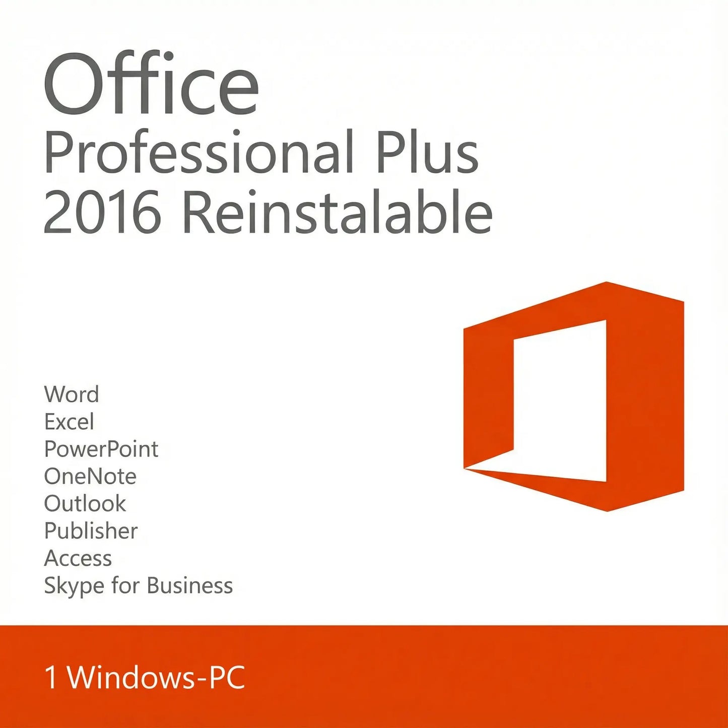Microsoft Office 2016 Professional Plus reinstalable para Windows – Suite completa de productividad