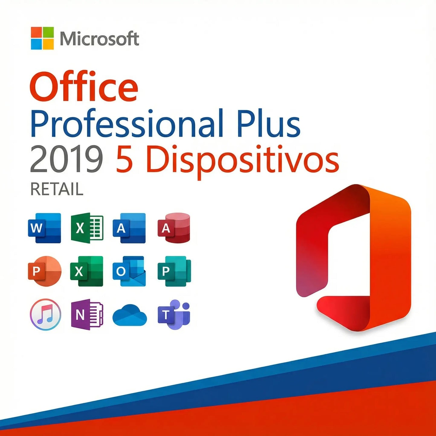 Microsoft Office 2019 Professional Plus reinstalable para Windows – Suite completa de productividad