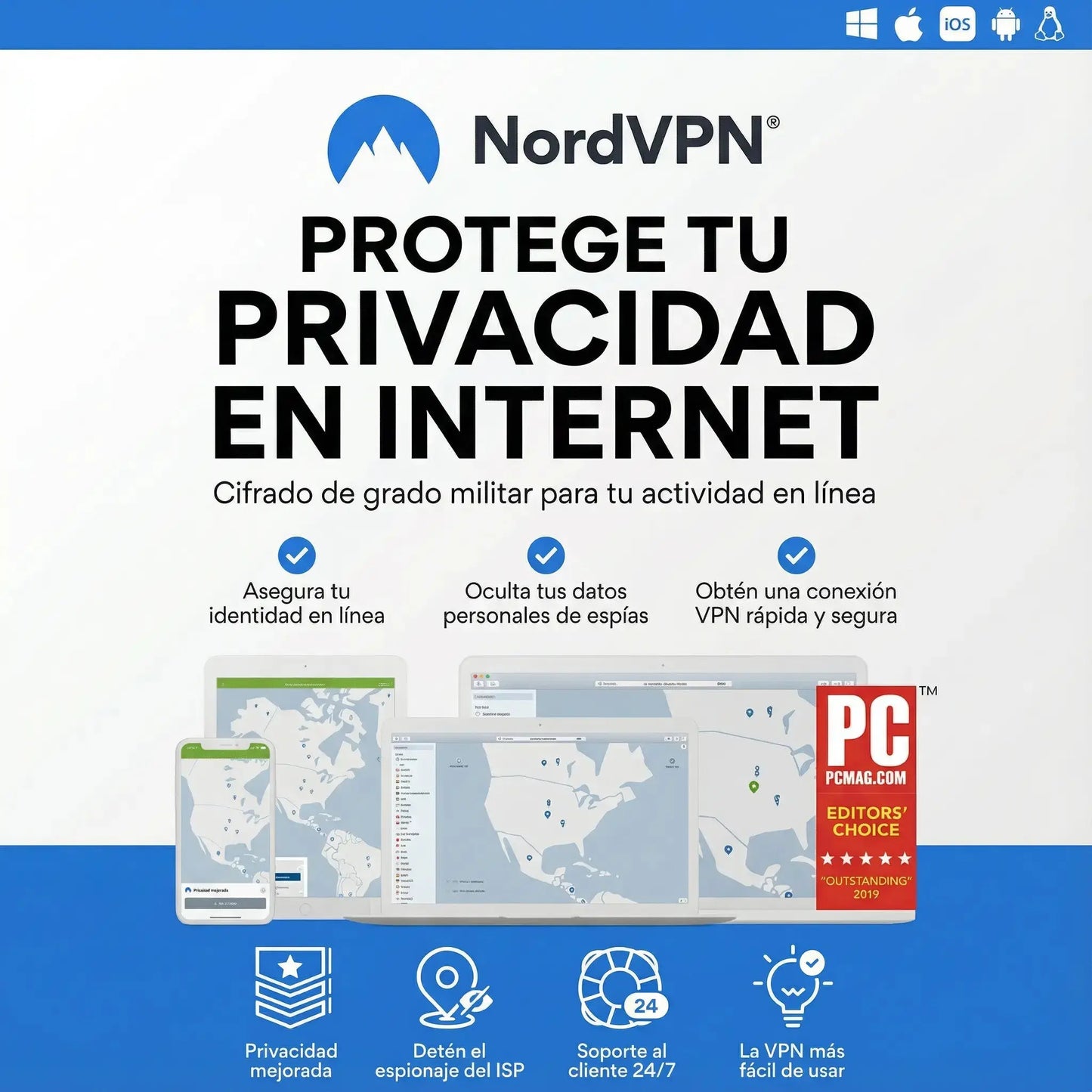 Licencia NordVPN 6 meses para 10 dispositivos – Navegación encriptada y privacidad total