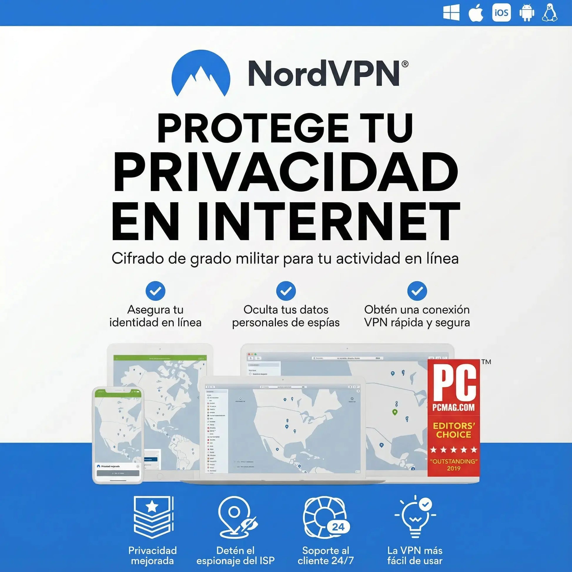 Licencia NordVPN 6 meses para 10 dispositivos – Navegación encriptada y privacidad total