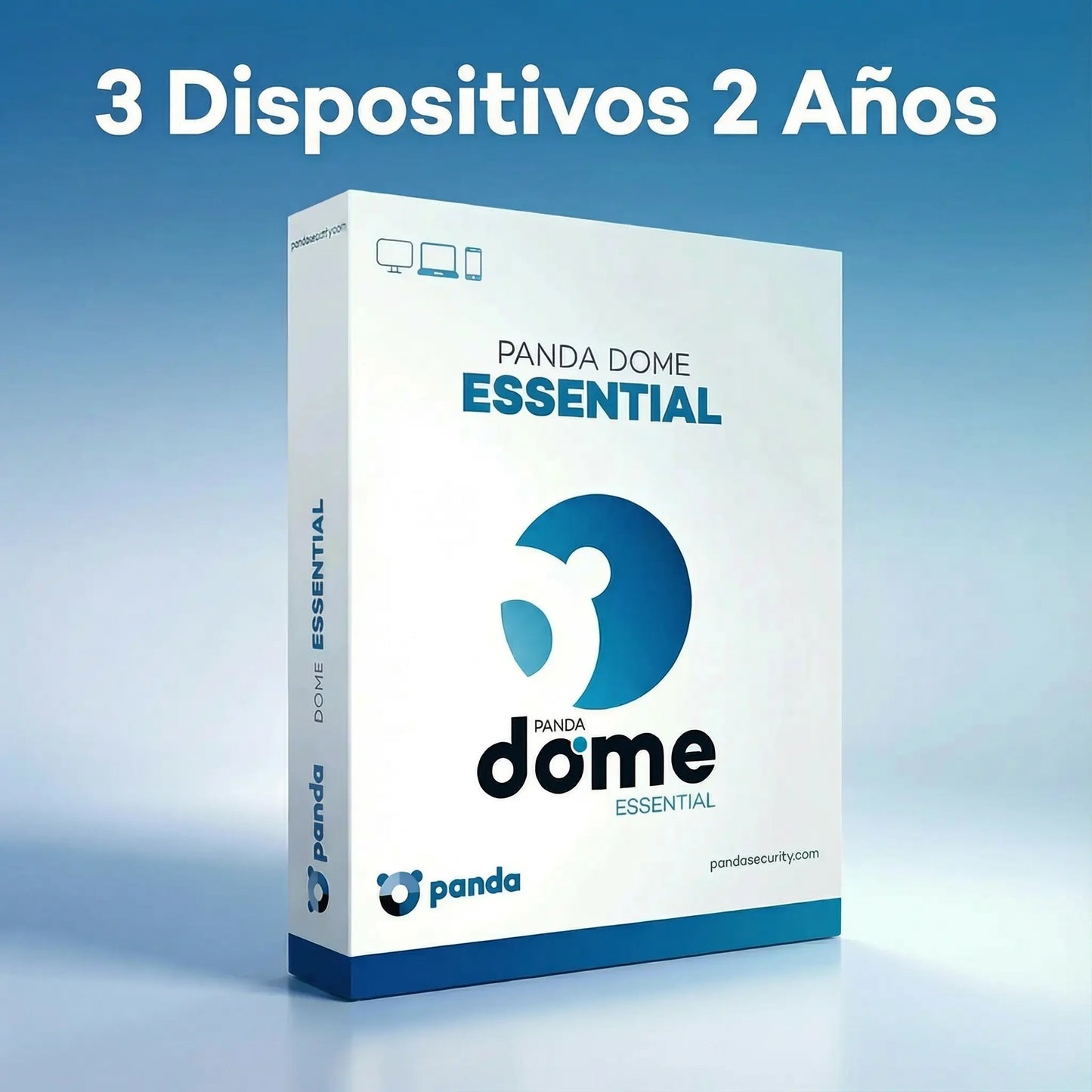 Panda Dome Essential Antivirus – Licencia 2 Años para 3 Dispositivos con protección completa y navegación segura